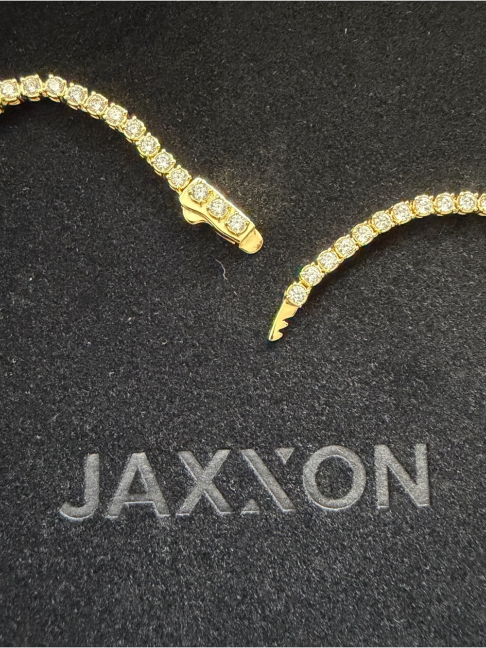 Gold Tennis Bracelet with top grade CZ stones